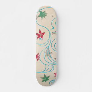 Ahorn Verlasse Vintages japanisches Muster Skateboard