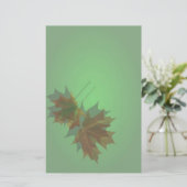 Ahorn verlässt Briefpapier (Stehend Vorderseite)