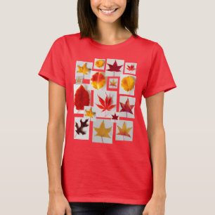 Ahorn verlässt Fall-Laub-Herbst-Farben T-Shirt