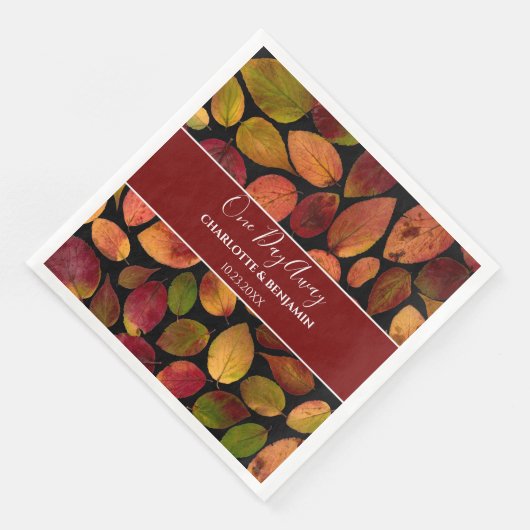 Ahorn Verlasst Herbstfallmuster Probe Serviette (Ecke)