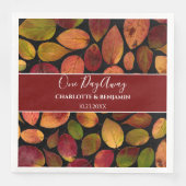 Ahorn Verlasst Herbstfallmuster Probe Serviette (Vorderseite)