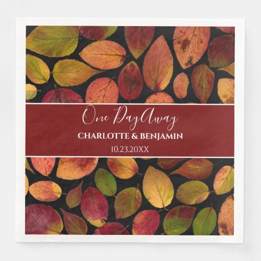 Ahorn Verlasst Herbstfallmuster Probe Serviette (Vorderseite)