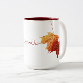 Ahorn verlässt Kanada-Tasse Zweifarbige Tasse (VorderseiteRechts)