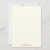 Ahorn verlasst Rot-Gelb-Hochzeit-Brautparty Einladung (Rückseite)