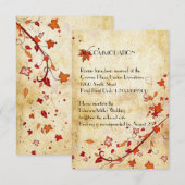 Ahorn Verlasst Vintage Hochzeit im Herbst Unterkun Begleitkarte (Vorne/Hinten)