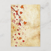 Ahorn Verlasst Vintage Hochzeit im Herbst Unterkun Begleitkarte (Rückseite)