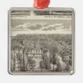 Ahorn-Waldungswohnsitz Silbernes Ornament (Vorne)