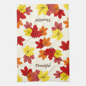 Ahornbaum-Blätter in Rot-Gelb-Gelb-Fall Geschirrtuch (Vertikal)