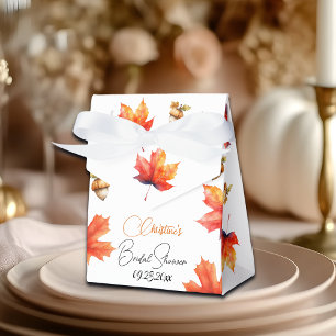 Ahornbaum-Blätter und Acorns-Brautparty Geschenkschachtel