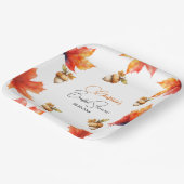 Ahornbaum-Blätter und Acorns-Brautparty Pappteller (Gewinkelt)