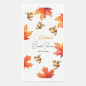 Ahornbaum-Blätter und Acorns-Brautparty Serviette (Vorderseite)