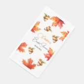 Ahornbaum-Blätter und Acorns-Brautparty Serviette (Ecke)
