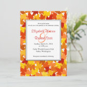 Ahornbaum Herbsthochzeit Einladung (Stehend Vorderseite)