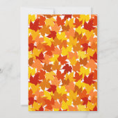 Ahornbaum Herbsthochzeit Einladung (Rückseite)