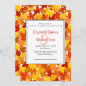 Ahornbaum Herbsthochzeit Einladung (Vorne/Hinten)