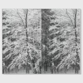 Ahornbaum mit Schnee Geschenkpapier (Flach)