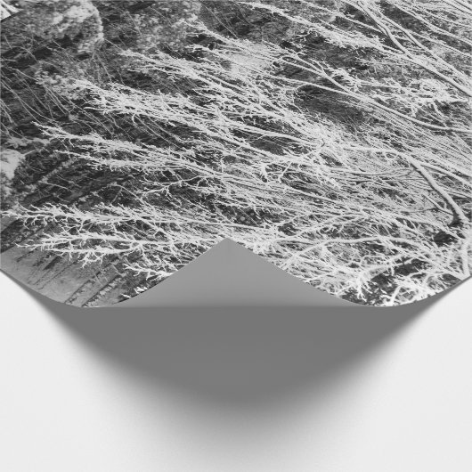 Ahornbaum mit Schnee Geschenkpapier (Ecke)