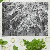 Ahornbaum mit Schnee Küchentuch (Gefaltet)