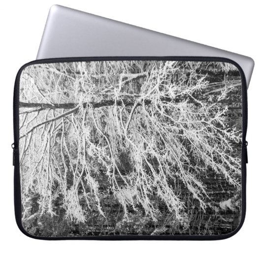 Ahornbaum mit Schnee Laptopschutzhülle (Vorderseite)
