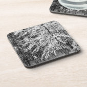 Ahornbaum mit Schnee Untersetzer (Linke Seite)