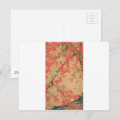 Ahornbaum und kleine Vögel von Ito Jakuchu Postkarte (Vorne/Hinten)