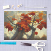 Ahornbäume im Herbstmalerei Seidenpapier (Handwerk)