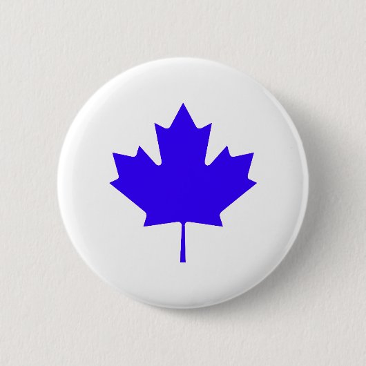 Ahornblatt BlueTransp die MUSEUM Zazzle Geschenke Button (Vorderseite)
