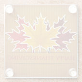 Ahornblatt Erntedank Glasuntersetzer (Rückseite)