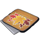 Ahornblatt Erntedank Laptopschutzhülle (Vorne Knopf)
