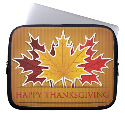 Ahornblatt Erntedank Laptopschutzhülle (Vorderseite)