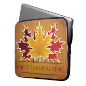Ahornblatt Erntedank Laptopschutzhülle (Vorderseite Links)