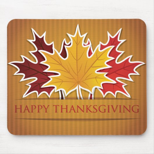 Ahornblatt Erntedank Mousepad (Vorne)