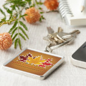 Ahornblatt Erntedank Schlüsselanhänger (Seite)