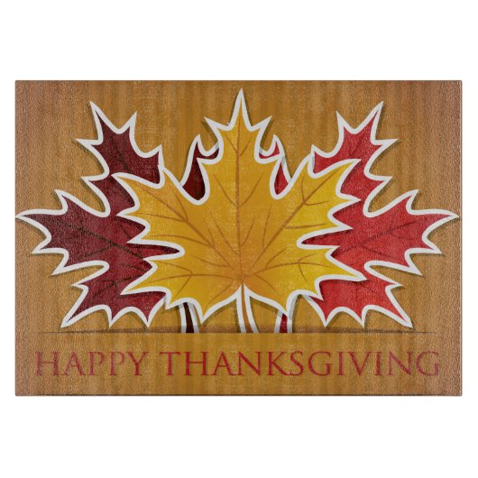 Ahornblatt Erntedank Schneidebrett (Vorderseite)