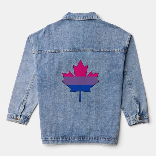 Ahornblatt für Bisexualität Jeansjacke (Rückseite)