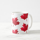 Ahornblatt für Kanada auf weiß Kaffeetasse (VorderseiteRechts)