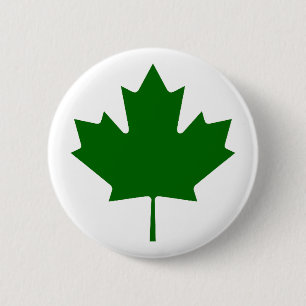 Ahornblatt grünes DkTransp die MUSEUM Zazzle Gesch Button