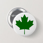 Ahornblatt grünes DkTransp die MUSEUM Zazzle Gesch Button (Vorne & Hinten)
