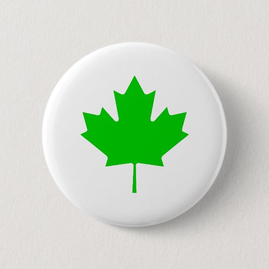 Ahornblatt grünes Transp die MUSEUM Zazzle Geschen Button (Vorderseite)