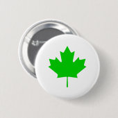 Ahornblatt grünes Transp die MUSEUM Zazzle Geschen Button (Vorne & Hinten)