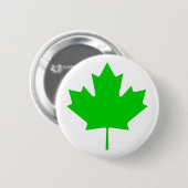 Ahornblatt grünes Transp die MUSEUM Zazzle Geschen Button (Vorne & Hinten)