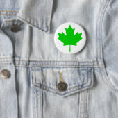 Ahornblatt grünes Transp die MUSEUM Zazzle Geschen Button (Beispiel)