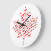 Ahornblatt mit kanadischer Stadtuhr Große Wanduhr (Winkel)