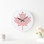 Ahornblatt mit kanadischer Stadtuhr Große Wanduhr (Zuhause)