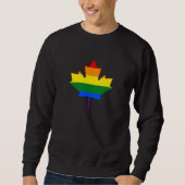 Ahornblatt mit Rainbow-Stolz Sweatshirt (Vorderseite)
