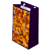 Ahornblatt-Muster-25877 Kleine Geschenktüte (Rückseite Schrägansicht)