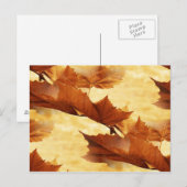 Ahornblatt Postkarte (Vorne/Hinten)