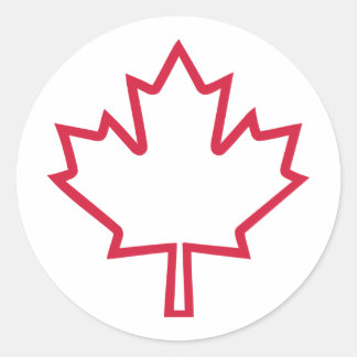 Ahornblatt Runder Aufkleber