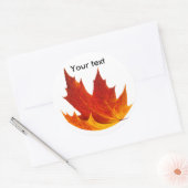 Ahornblatt Runder Aufkleber (Umschlag)