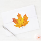 Ahornblatt Runder Aufkleber (Umschlag)